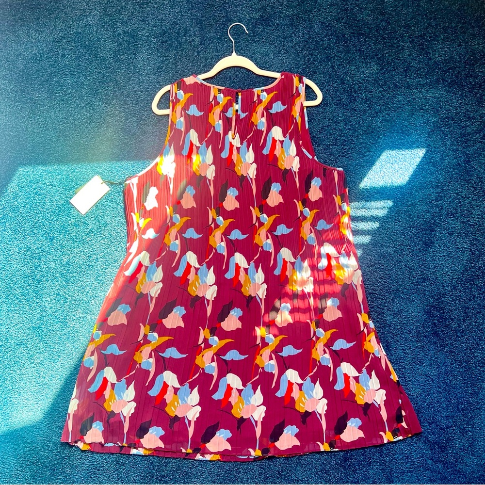 XXL NWT Halogen Botanical Plisse Dress - Picture 2 of 8